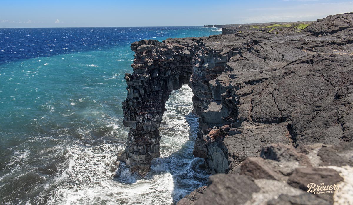 Holei Sea Arch an der Chain of Craters Road