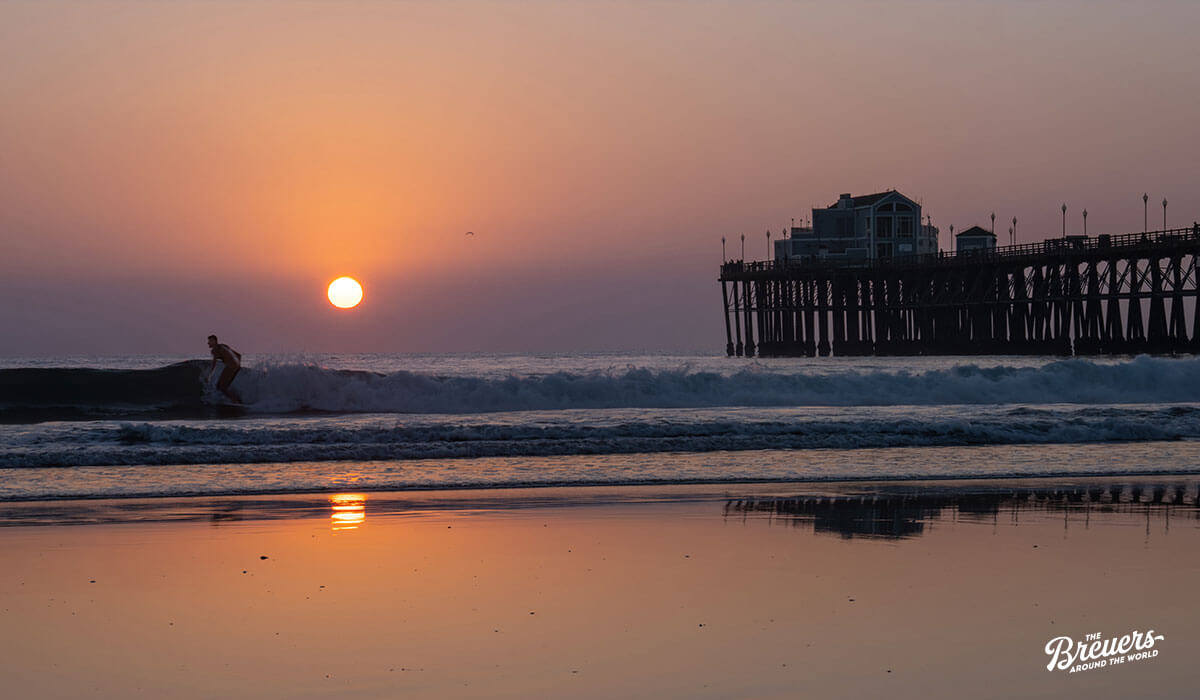 Sonnenuntergang in Oceanside Kalifornien