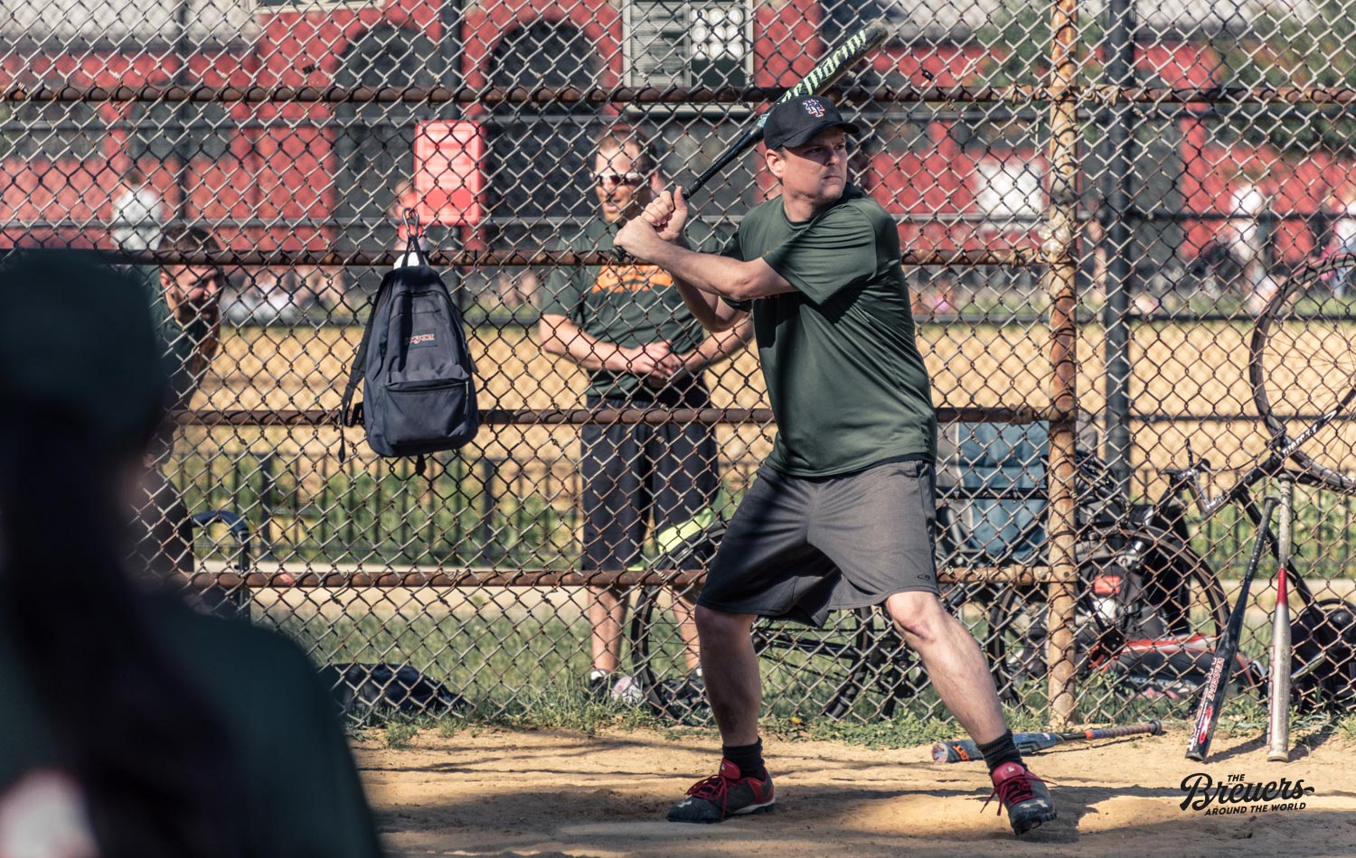 Baseball Spieler im Mc Carren Park in Williamsburg