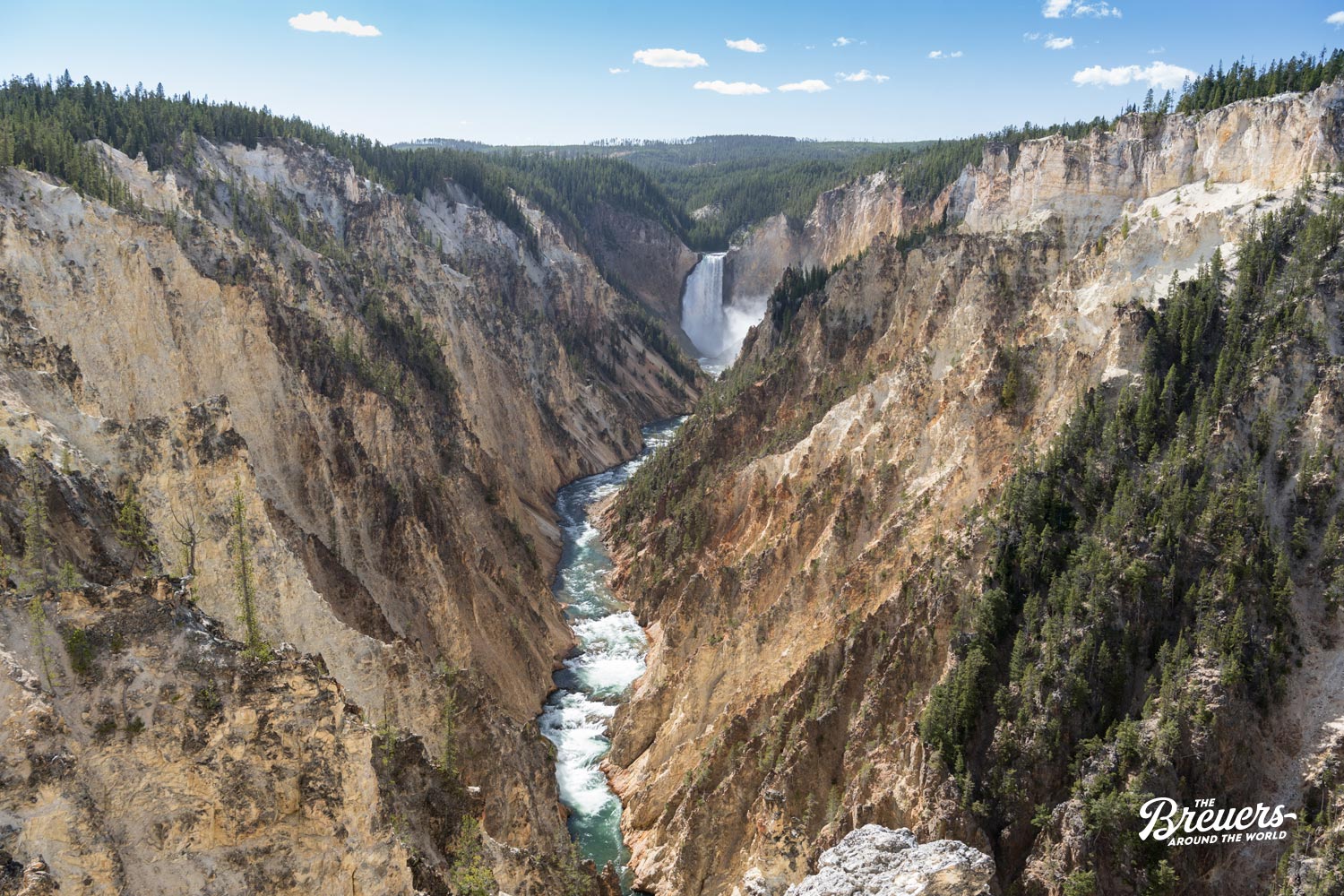 Blick in den tiefen Grand Canyon of Yellowstone