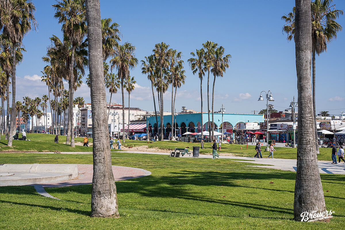 Panorama vom Venice Beach Boardwalk